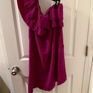 Vibrant Pink Ruffled Dress